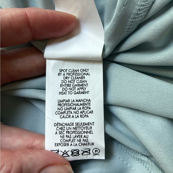 MARINA dress spaghetti strap gorgeous beaded bodice gray silver blue sz 12 EUC - Picture 12 of 16